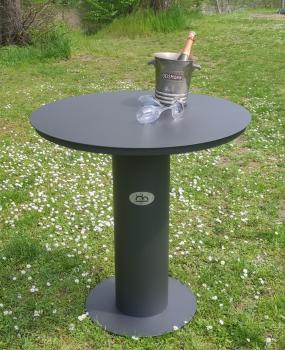 Tischplatte 2mm Stahl für d83cm
